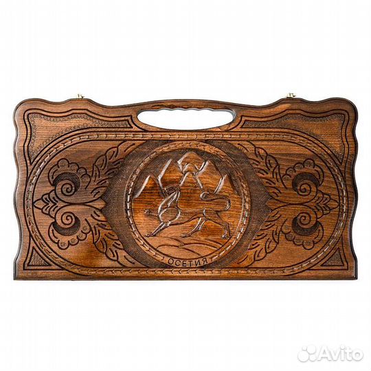 Нарды и шашки резные Герб Осетии 61 х 60 см бук Азербайджан 62618