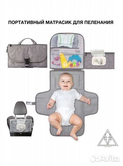 Детский портативный пеленальный матрасик
