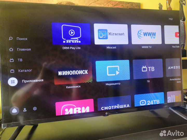 SMART TV dexp F32F8000cразмерc экрана 82см