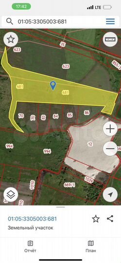 Участок 73 га (СНТ, ДНП)