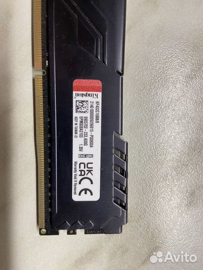 Оперативная память ddr4 8gb kingston fury beast