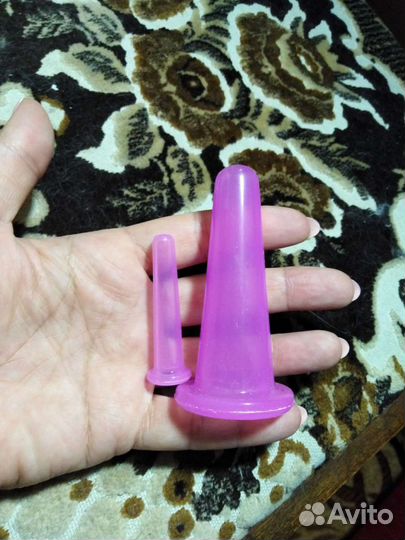 Силиконовые банки для массажа лица+мезароллер