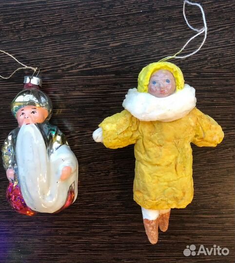 Ёлочные игрушки ватные и СССР