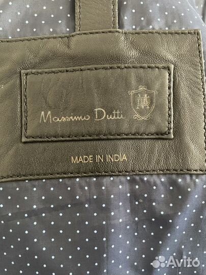 Кожаная куртка мужская Massimo dutti, размер М