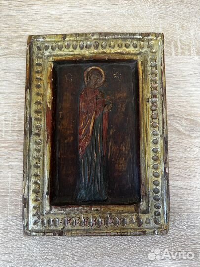 Старинная деревянная икона 17 век