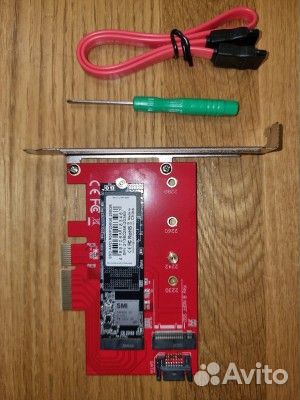 Плата адаптер orient C296E 2xM.2 NVMe SATA PCI-E