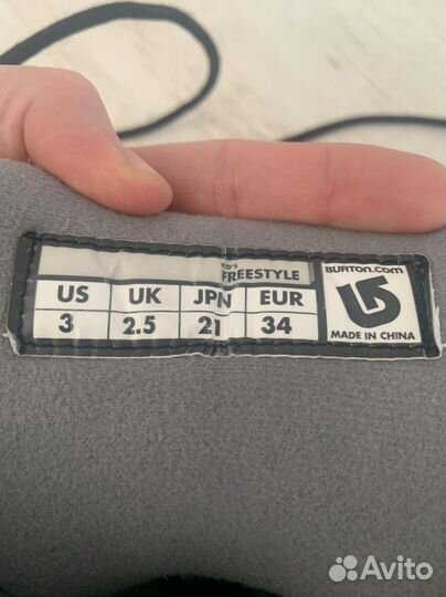 Ботинки для сноуборда детские burton 33-34