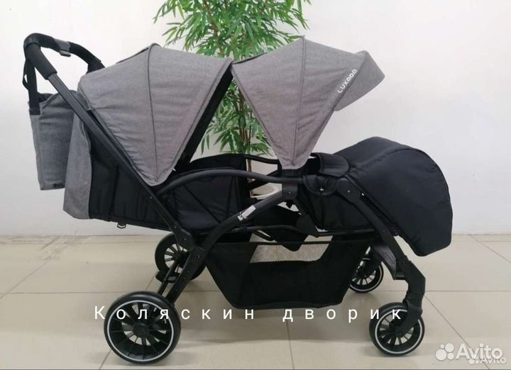 Коляска для двоих детей; новые