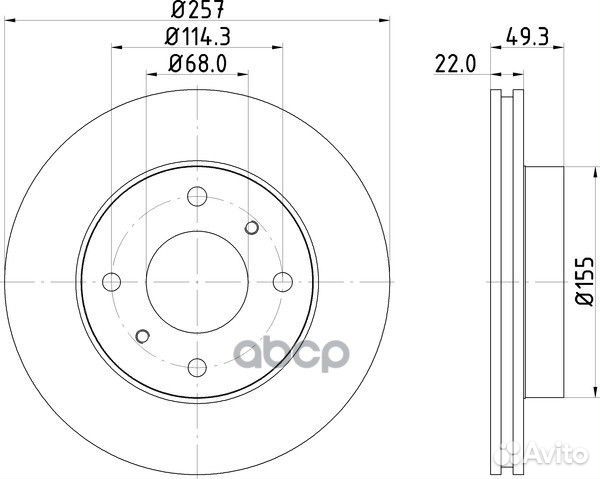 ND2011K диск тормозной передний Nissan Almera