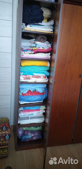 Шкаф для белья и одежды б/у, мдф с натур шпон