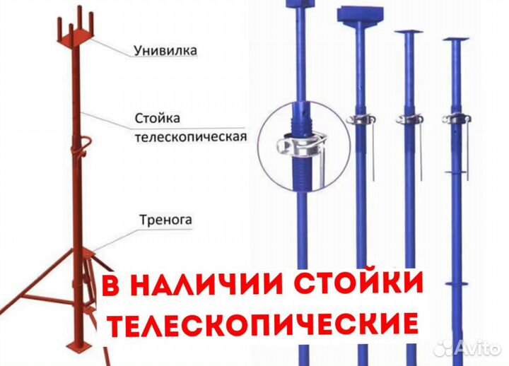 Стойка телескопическая для опалубки (аренда)