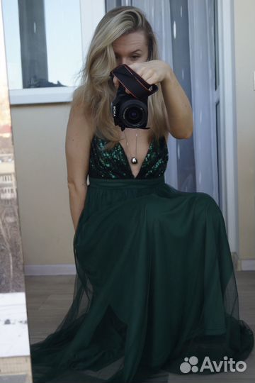 Вечернее длинное платье 42 S