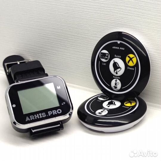 Кнопка вызова кальянщика, официанта с часами