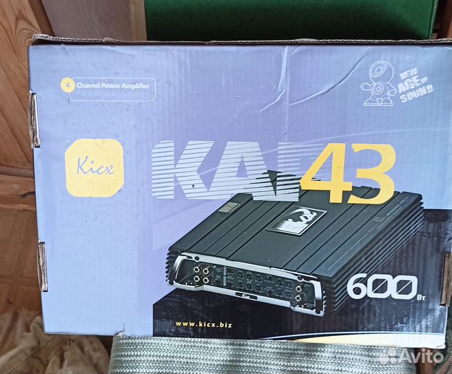 Комплект сабвуфер kicx KAP4,усилитель kicx ICQ300B