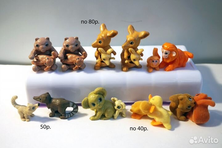 Киндеры мамы и малыши, животные, штучно