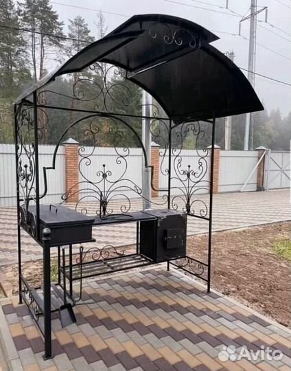 Мангал с печью