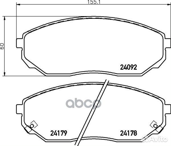 Колодки тормозные дисковые перед NP6053 NIS