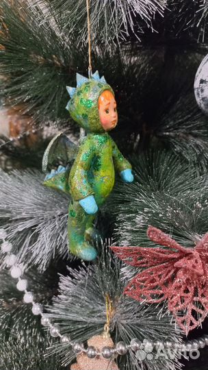 Елочные игрушки из ваты