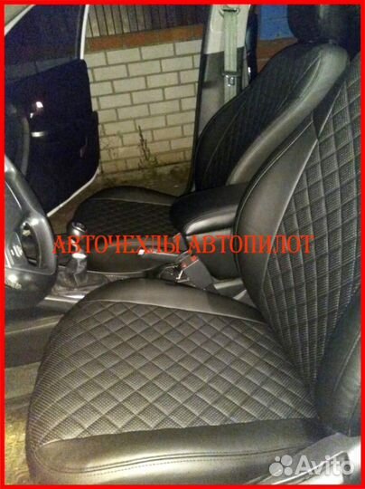 Чехлы Автопилот Volkswagen Golf 4 из экокожи Ромб