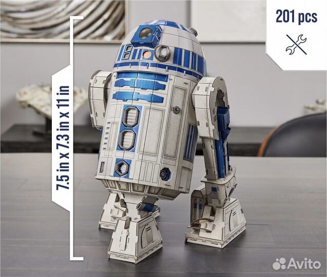 Звездные Войны 4D R2-D2 сборная 3D модель