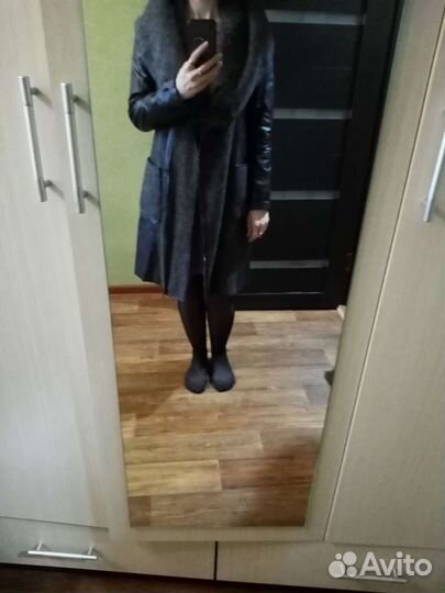 Кожаное пальто