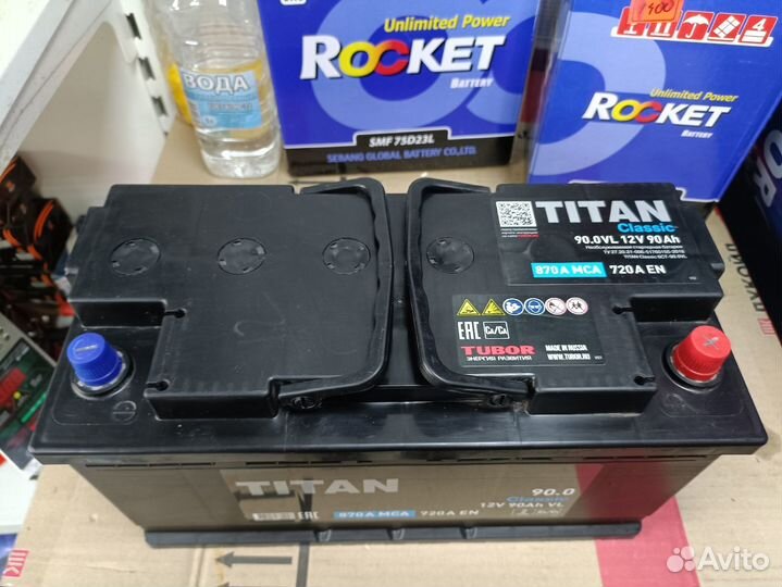 Аккумулятор Titan Classic 90 Ач, обратный