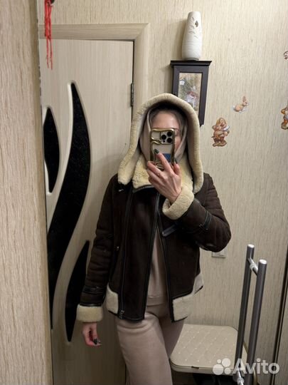 Дубленка натуральная женская авиатор