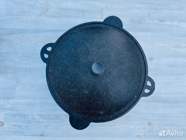 Vip чугунный казан 10 литров с крышкой в термо/окр