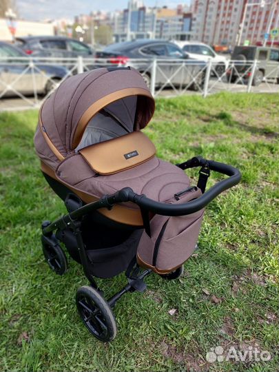 Коляска 2в1 Tutis Nanni (кофе кожа бронза)