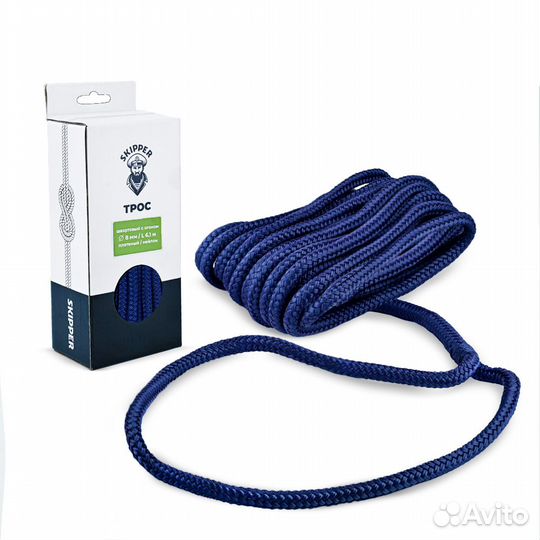 Трос швартовый с огоном Skipper плетеный, 10мм