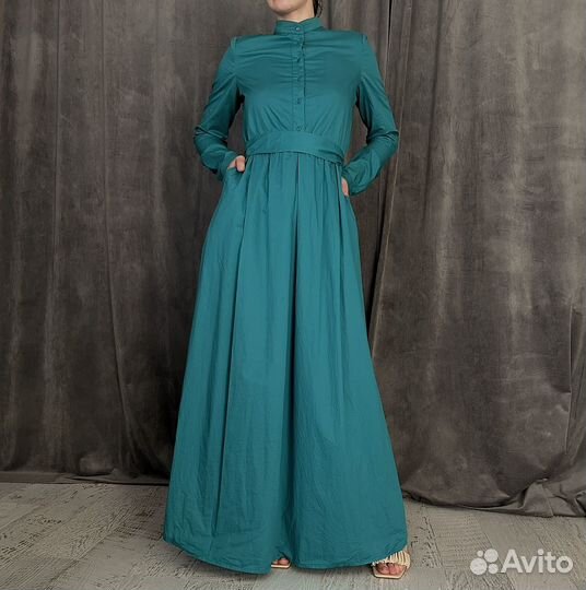 Платье рубашка макси. Размер М