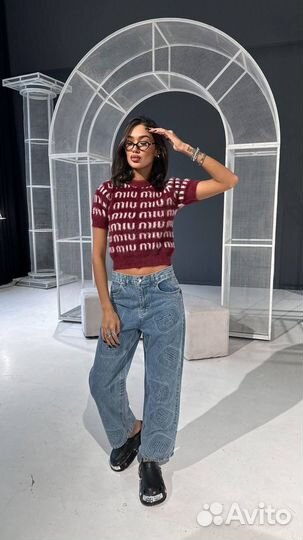 Свитер без рукавов MIU MIU