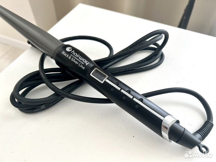 Плойка конусная Hairway Black&Silver C034