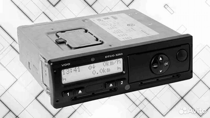 Тахограф VDO 3283 с чипом нкм.С подключением