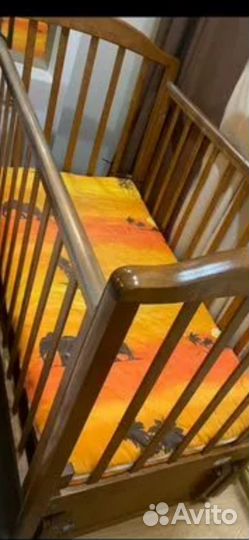 Кровать из массива дерева Детская Маятниковая