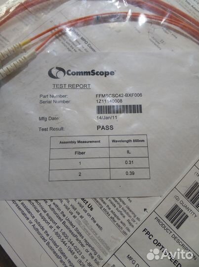 3шт кабели Optispeed SC-SC 1.6MM Duplex lszh 6FT