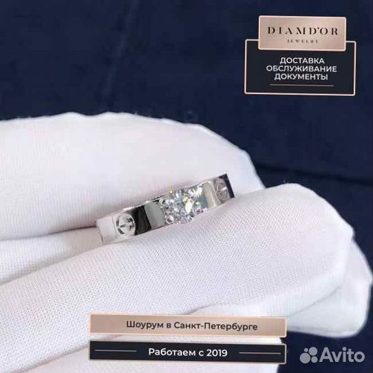 Золотое кольцо Love от Картье 1.14ct