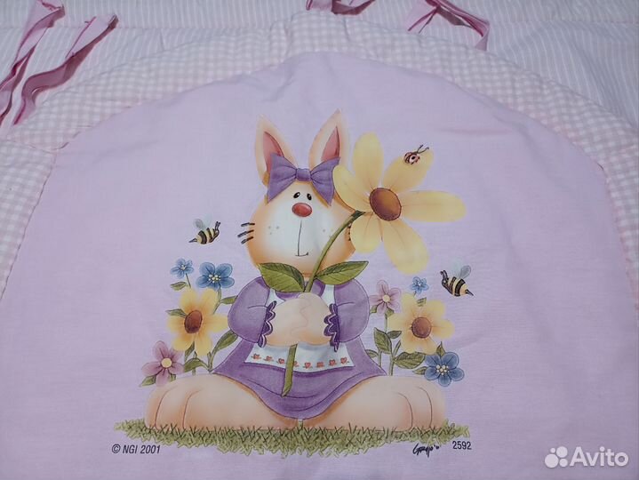 Бортики в кроватку для девочки