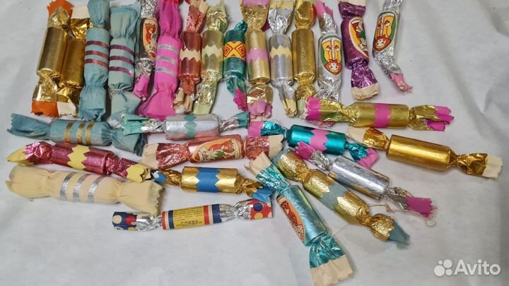 Елочные игрушки СССР конфеты, хлопушки