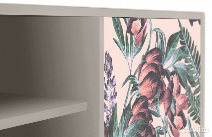 Тв-тумба T2 - Сатин - Peach Peonies