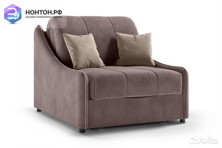 Кресло аккордеон Эско коричневое / светло-коричнев