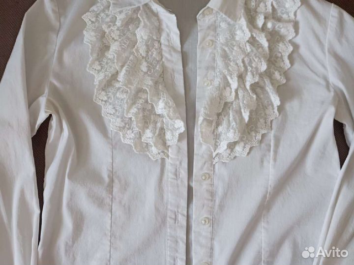 Рубашка белая, блузка на девочку