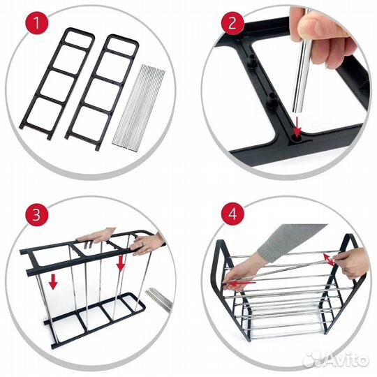 Полка для обуви 3-х ярусная, длина 60см Нар