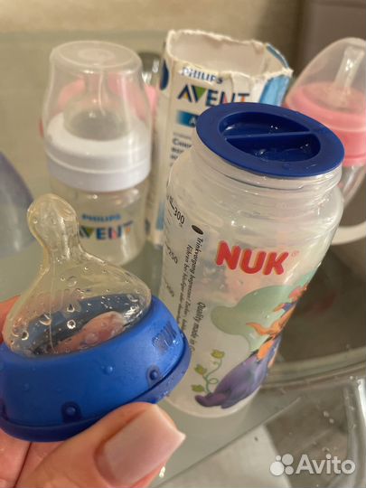 Бутылочки avent, NUK