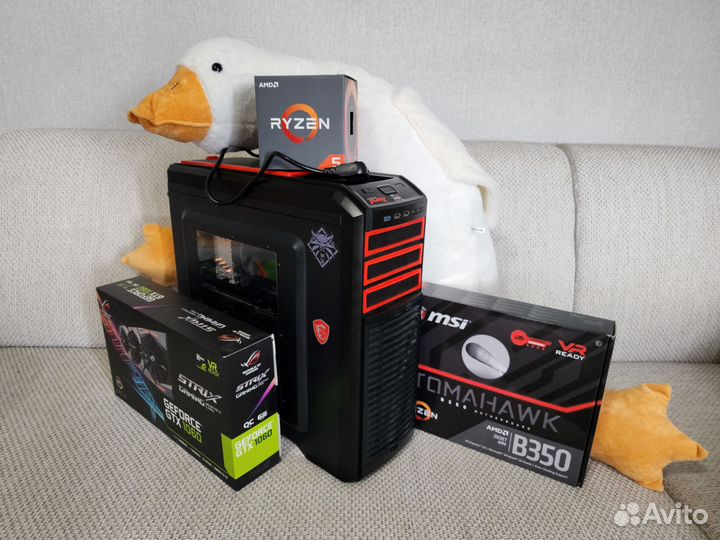 Игровой компьютер на базе Ryzen 5 1600/GTX1060 6GB