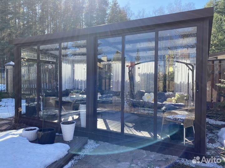 Раздвижное остекление для террасы, веранды