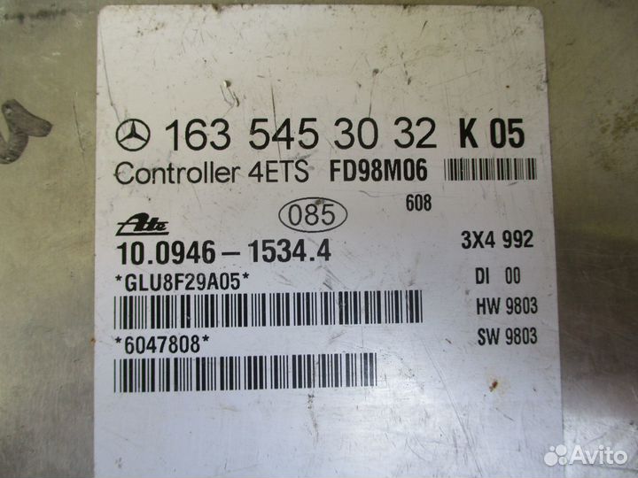 Mercedes W163 ML 1998-2004 эбу ETC