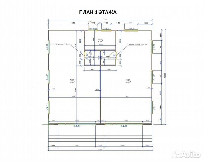Лстк каркас торгово-офисного здания площадью 242 м
