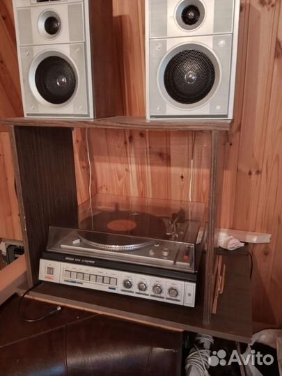 Проигрыватель винила вега 109 с колонками