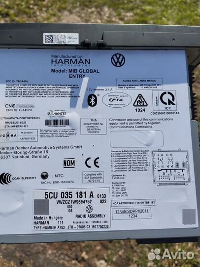 Штатная магнитола на volkswagen polo